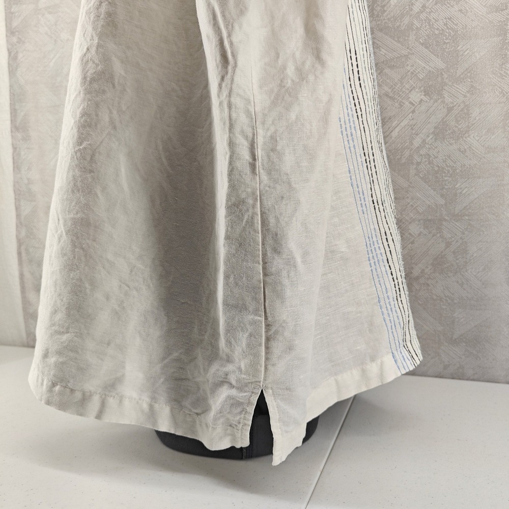 Cubavera Shirt Mens 4XLT XXXXL Tall White Linen Cotton Blend Button Down Casual - Picture 5 of 12
